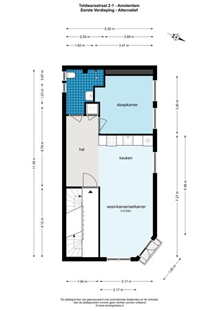 Floor plan - Toldwarsstraat 2-1, 1073 RR Amsterdam 